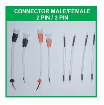 Connector Malefemale 2pin / 3pin